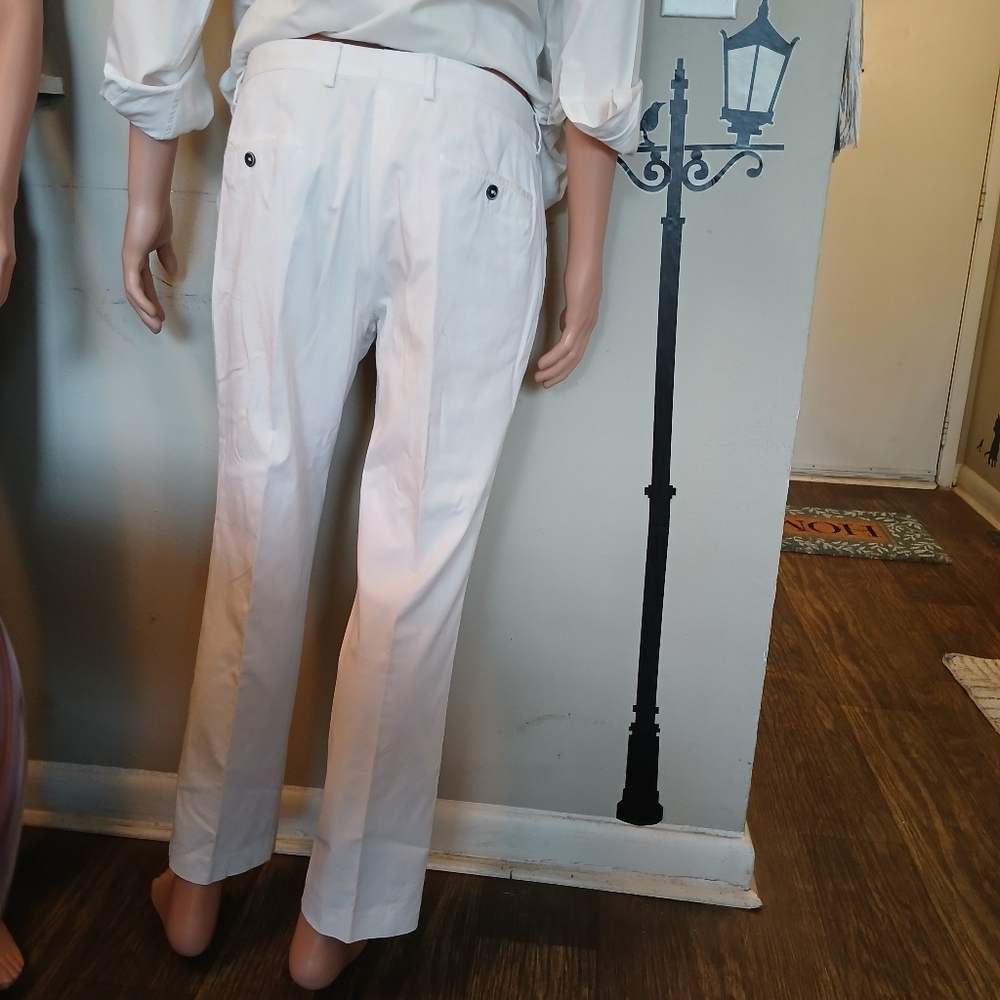 Boss Hugo Boss Pants Mens Size 36R White Used - Picture 3 of 16